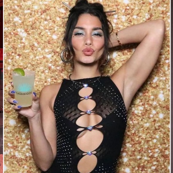 💕 POSTER GIRL JANICE RHINESTONE JUMPSUIT 💕 - Picture 2 of 10